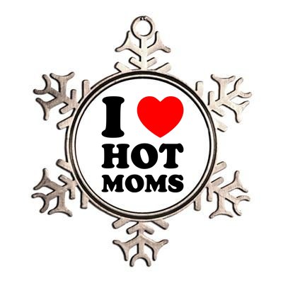 I Love Hot Moms Metallic Star Ornament