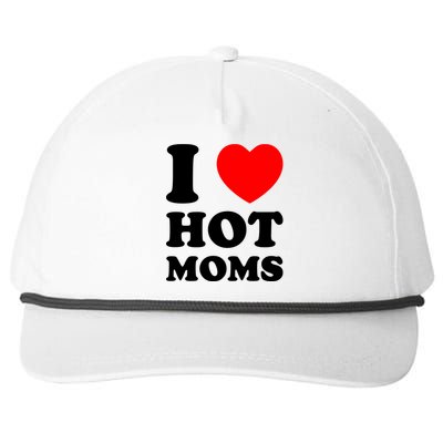 I Love Hot Moms Snapback Five-Panel Rope Hat