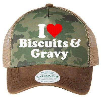 I Love Heart Biscuits And Gravy Legacy Tie Dye Trucker Hat