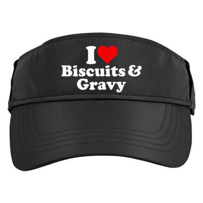 I Love Heart Biscuits And Gravy Adult Drive Performance Visor