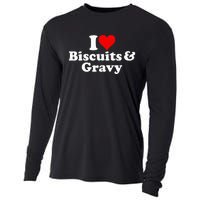 I Love Heart Biscuits And Gravy Cooling Performance Long Sleeve Crew