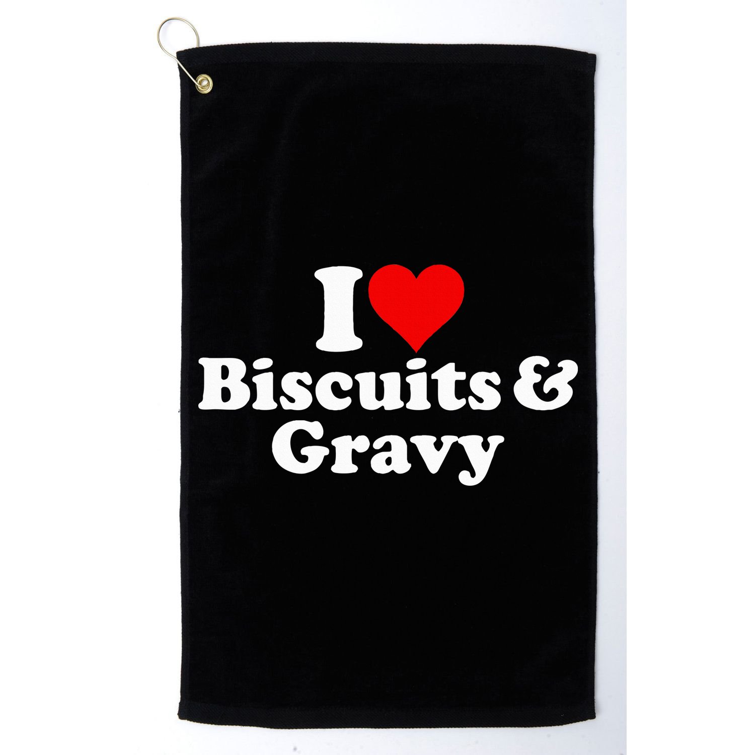 I Love Heart Biscuits And Gravy Golf Towel