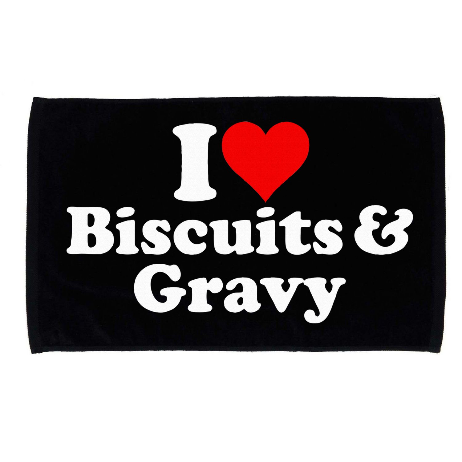 I Love Heart Biscuits And Gravy Microfiber Hand Towel