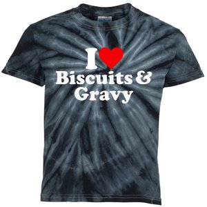 I Love Heart Biscuits And Gravy Kids Tie-Dye T-Shirt