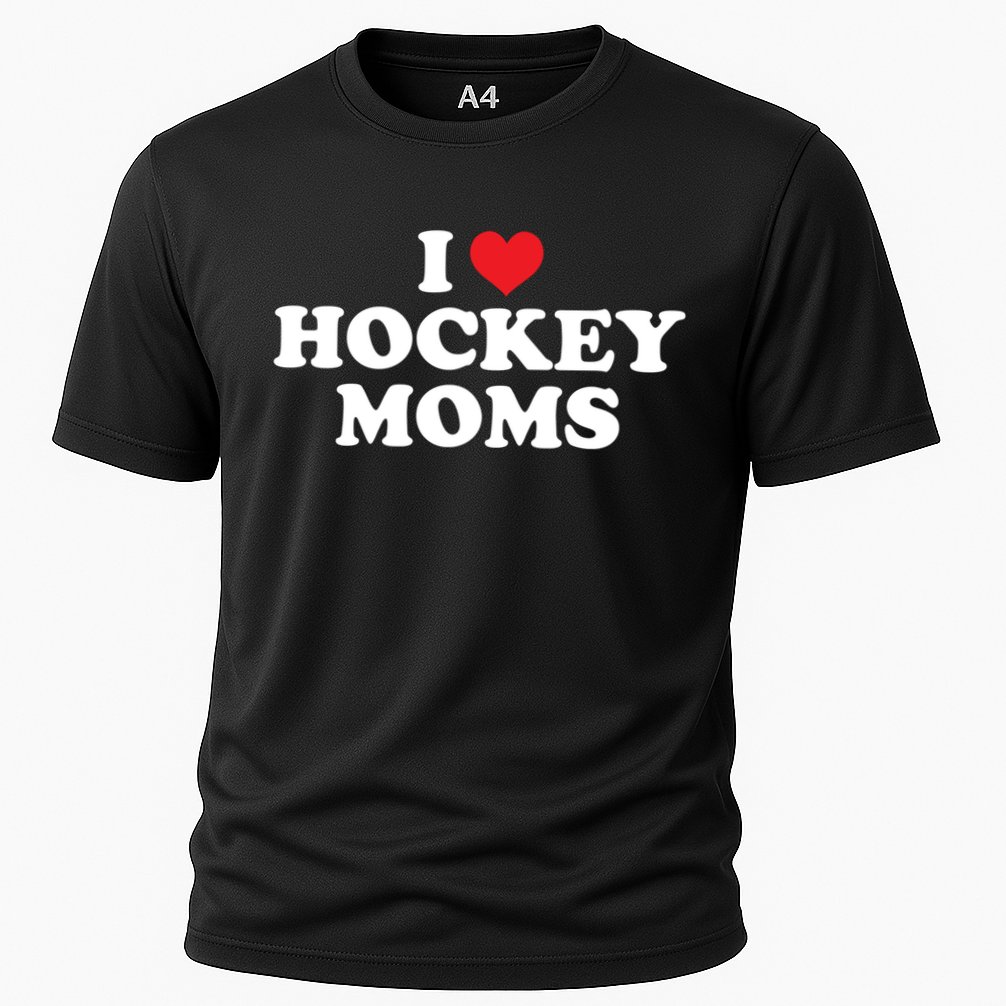I Love Hockey Moms Funny Design Gift Performance Shirt