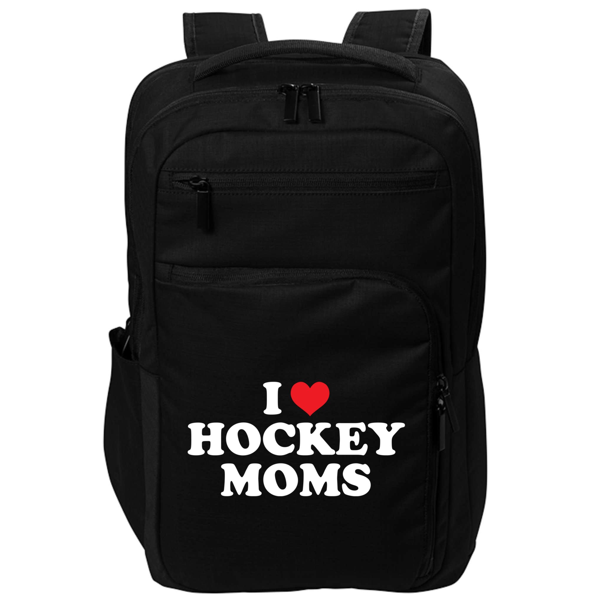 I Love Hockey Moms Funny Design Gift Impact Tech Backpack