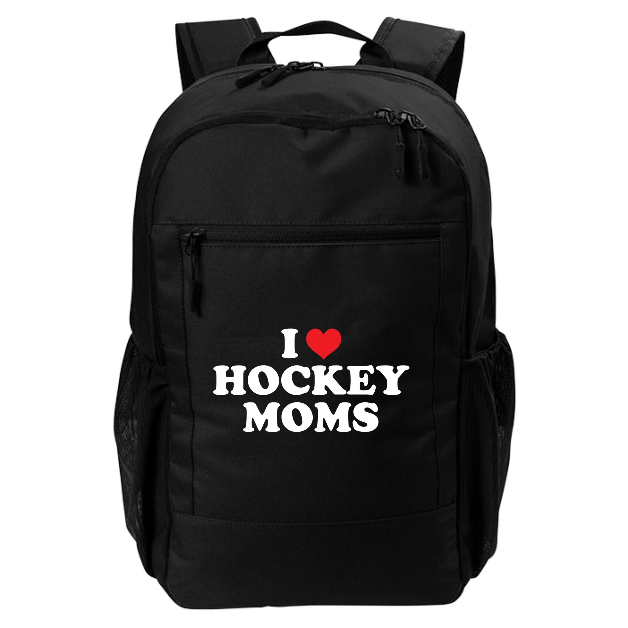 I Love Hockey Moms Funny Design Gift Backpack
