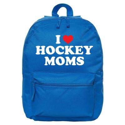 I Love Hockey Moms Funny Design Gift 16 in Basic Backpack