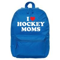 I Love Hockey Moms Funny Design Gift 16 in Basic Backpack