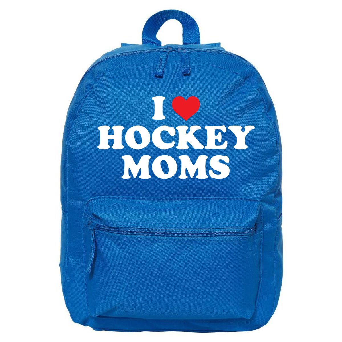 I Love Hockey Moms Funny Design Gift 16 in Basic Backpack