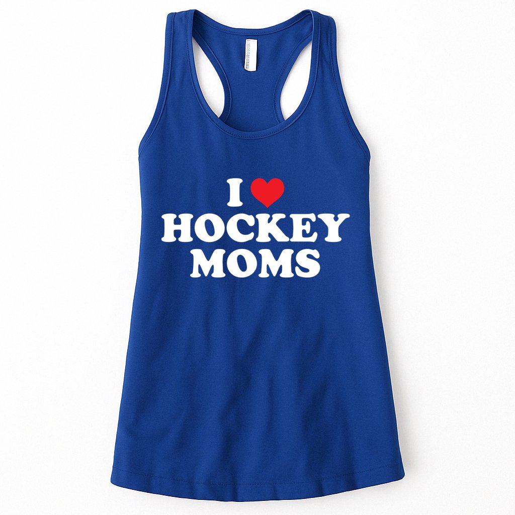 I Love Hockey Moms Funny Design Gift Womens Tank Top