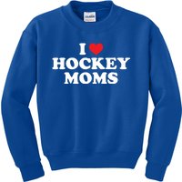 I Love Hockey Moms Funny Design Gift Kids Sweatshirt