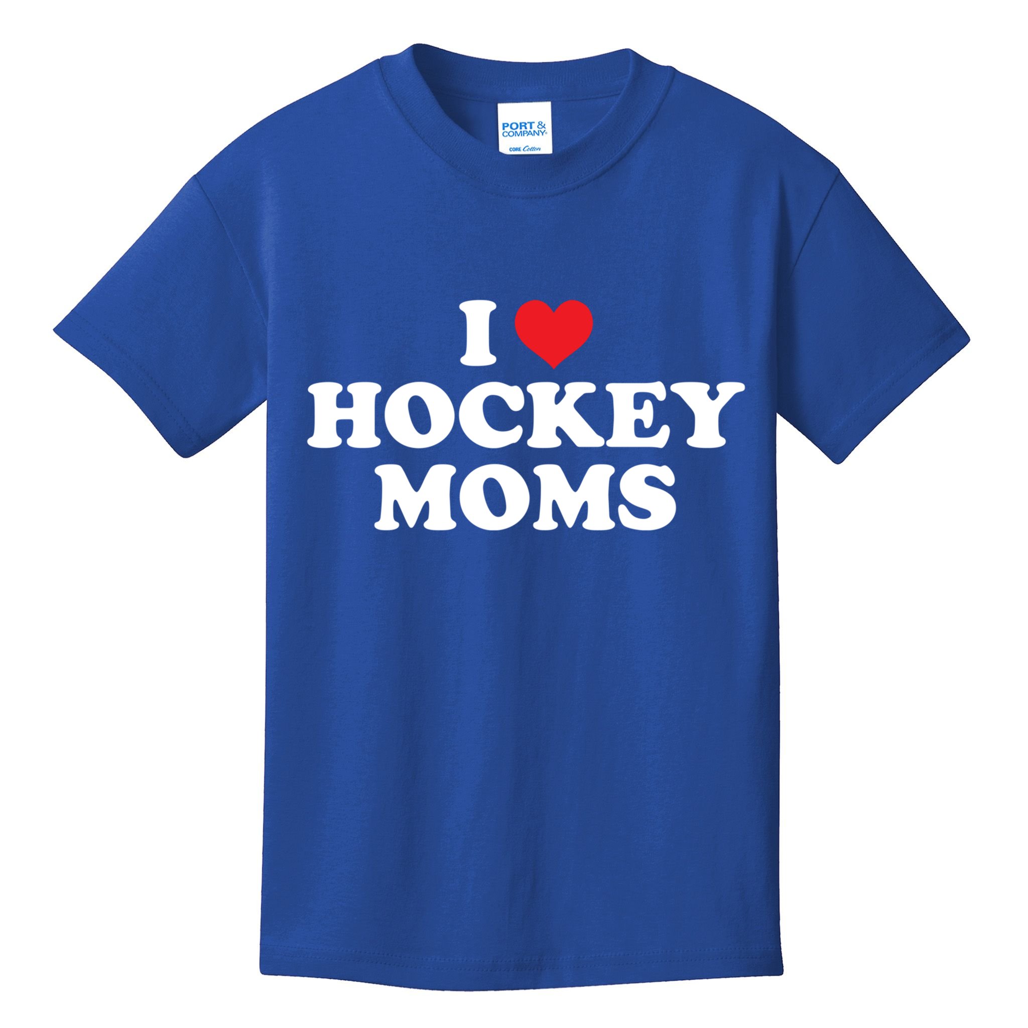 I Love Hockey Moms Funny Design Gift Kids T-Shirt