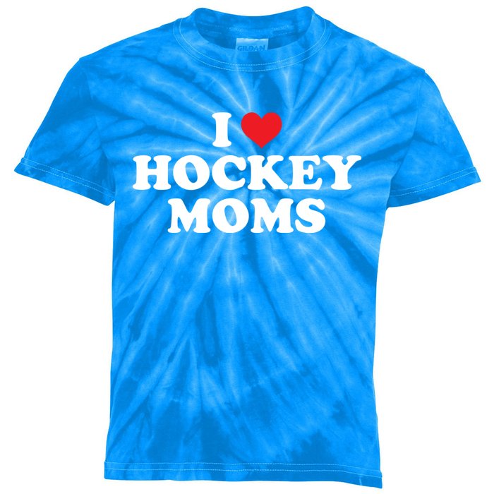 I Love Hockey Moms Funny Design Gift Kids Tie-Dye T-Shirt