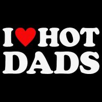I Love Hot Dads I Heart Hot Dads Drawstring Bag