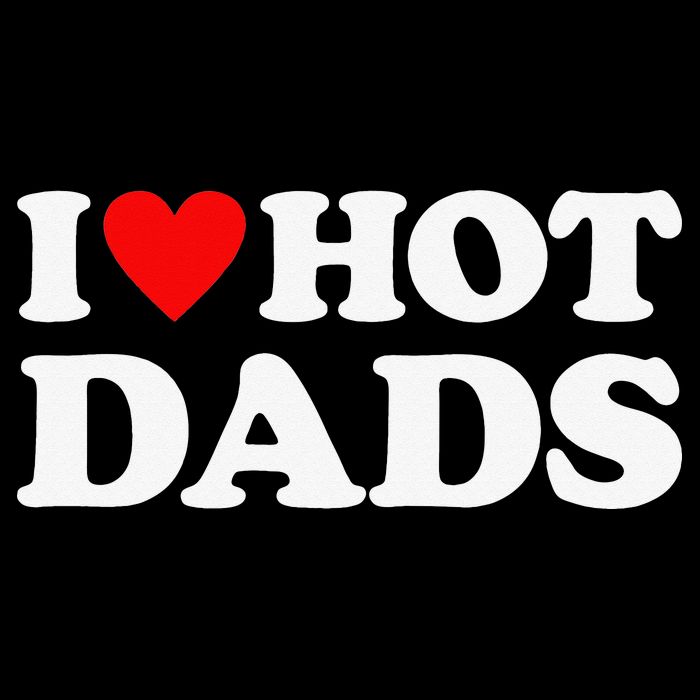 I Love Hot Dads I Heart Hot Dads Drawstring Bag