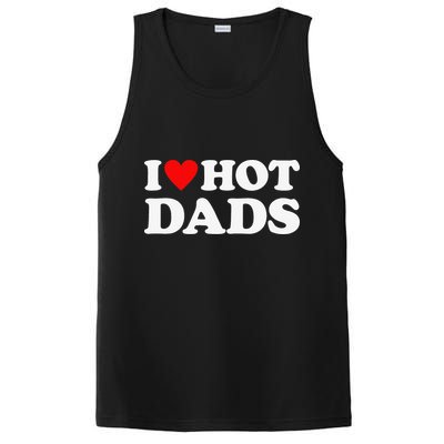 I Love Hot Dads I Heart Hot Dads PosiCharge Competitor Tank