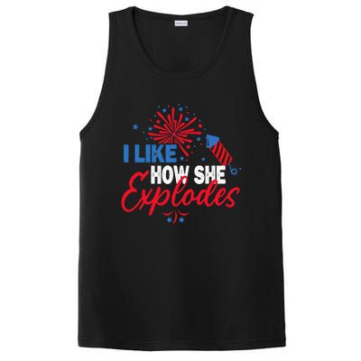 I Like How He Bangs I Like How She Explodes Couple July 4th PosiCharge Competitor Tank