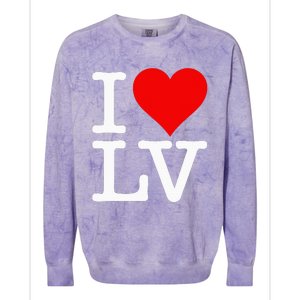 I Love Heart Las Vegas Nevada Lv Colorblast Crewneck Sweatshirt