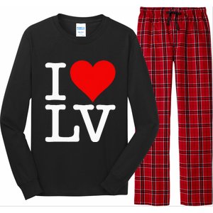 I Love Heart Las Vegas Nevada Lv Long Sleeve Pajama Set