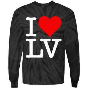 I Love Heart Las Vegas Nevada Lv Tie-Dye Long Sleeve Shirt