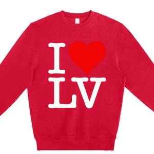 I Love Heart Las Vegas Nevada Lv Premium Crewneck Sweatshirt