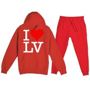 I Love Heart Las Vegas Nevada Lv Premium Hooded Sweatsuit Set