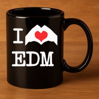 I Love Heart Edm 11oz C Handle Ceramic Mug