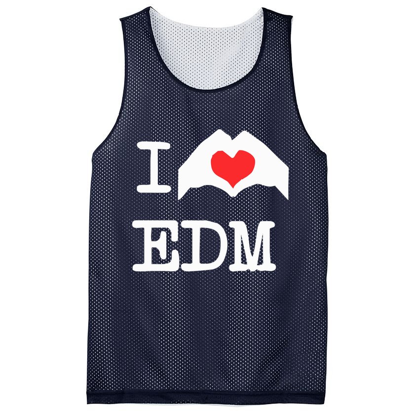 I Love Heart Edm Mesh Reversible Basketball Jersey Tank