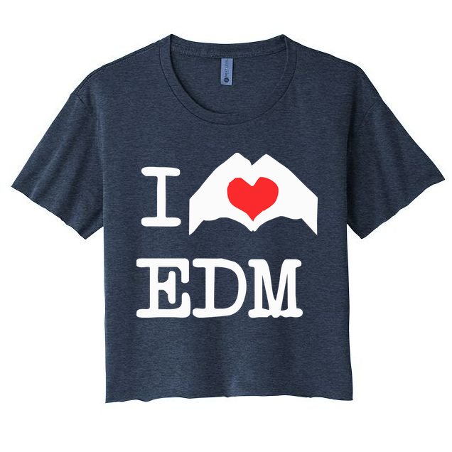 I Love Heart Edm Crop Top