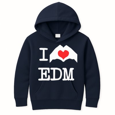 I Love Heart Edm Kids Hoodie