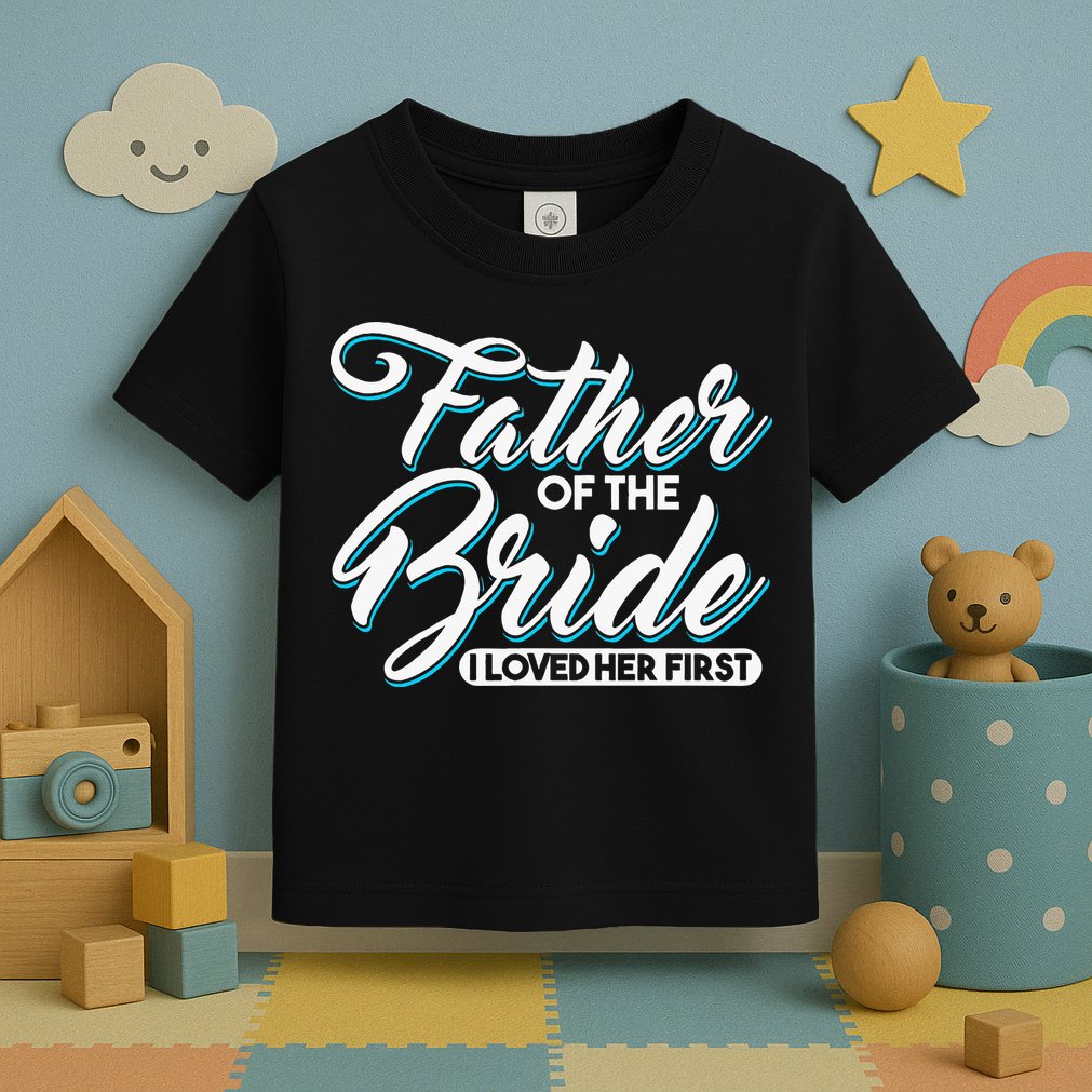 I Loved Her First Father Of The Bride Father Of Bride Toddler T-Shirt