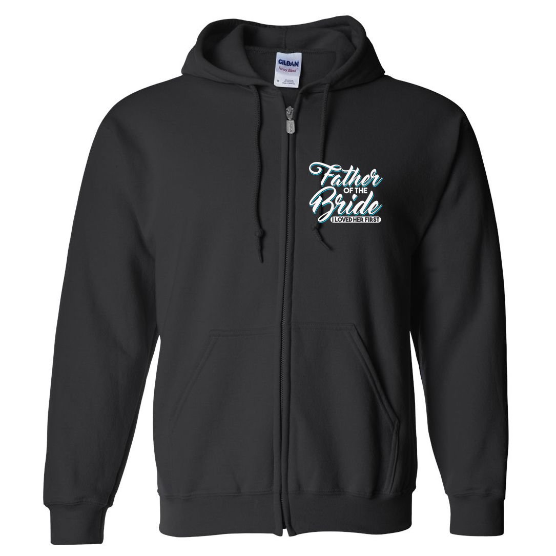I Loved Her First Father Of The Bride Father Of Bride Full Zip Hoodie