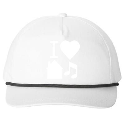 I Love House Music DJ Snapback Five-Panel Rope Hat