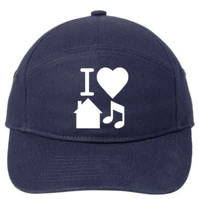 I Love House Music DJ 7-Panel Snapback Hat