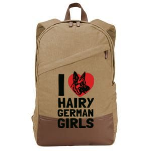 I Love Hairy German German Shepherd Edition Cotton Canvas Backpack