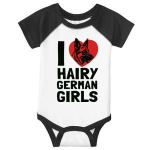 I Love Hairy German German Shepherd Edition Infant Baby Jersey Bodysuit