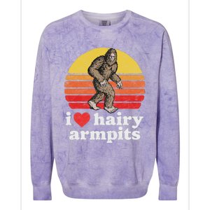 I Love Hairy Armpits! Funny Bigfoot Sasquatch Hairy Lover Colorblast Crewneck Sweatshirt