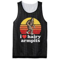 I Love Hairy Armpits! Funny Bigfoot Sasquatch Hairy Lover Mesh Reversible Basketball Jersey Tank