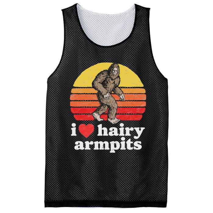 I Love Hairy Armpits! Funny Bigfoot Sasquatch Hairy Lover Mesh Reversible Basketball Jersey Tank