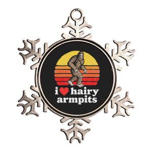 I Love Hairy Armpits! Funny Bigfoot Sasquatch Hairy Lover Metallic Star Ornament