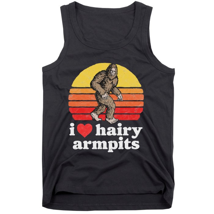 I Love Hairy Armpits! Funny Bigfoot Sasquatch Hairy Lover Tank Top