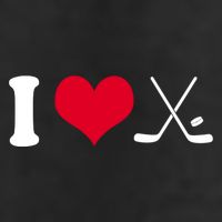 I Love Hockey, Sticks And Puck 7 Panel Mesh Trucker Snapback Hat