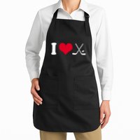I Love Hockey, Sticks And Puck Apron