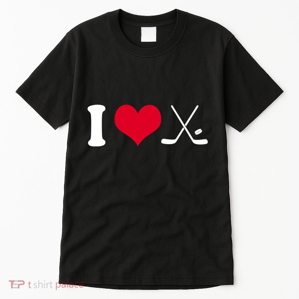 I Love Hockey, Sticks And Puck Tall T-Shirt