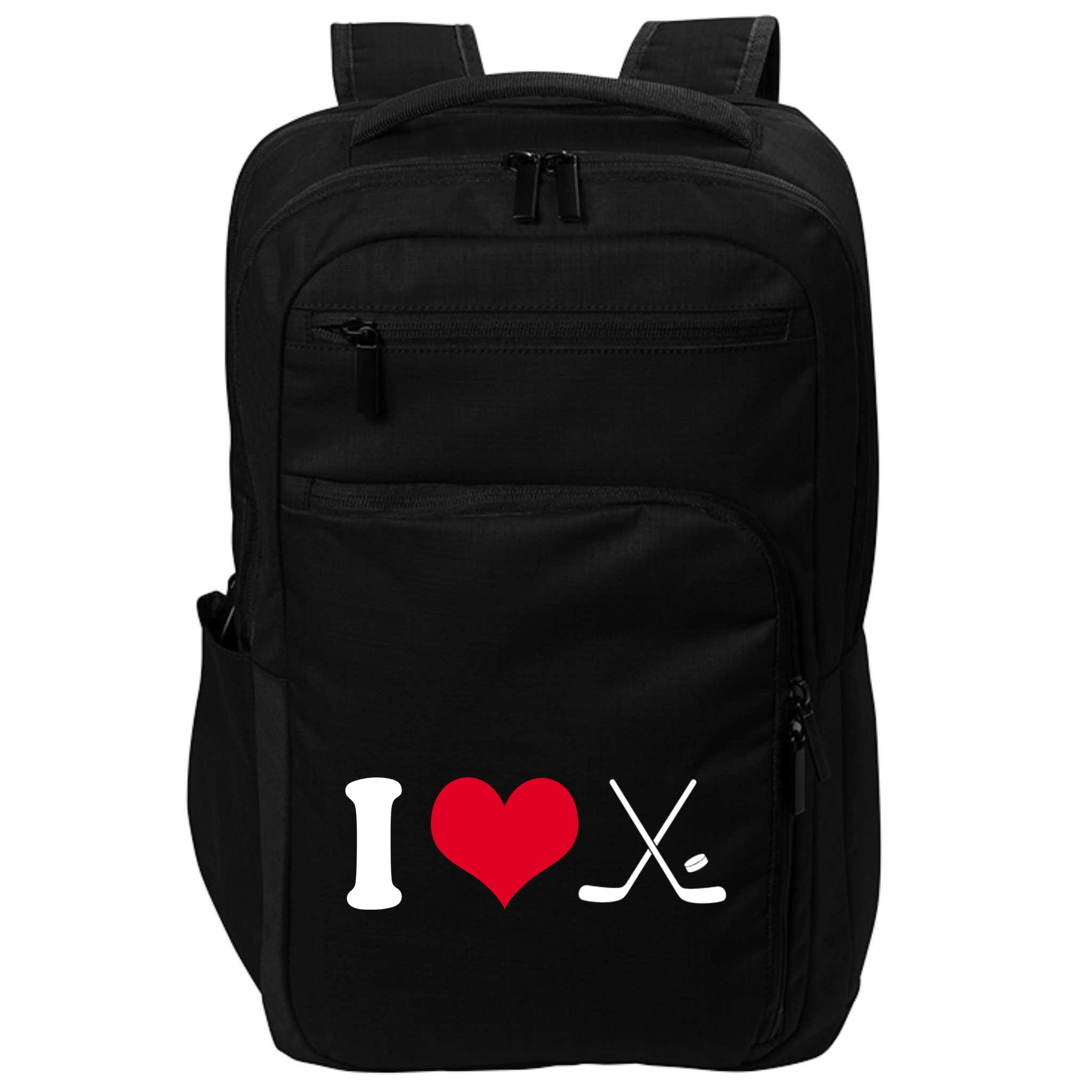 I Love Hockey, Sticks And Puck Impact Tech Backpack
