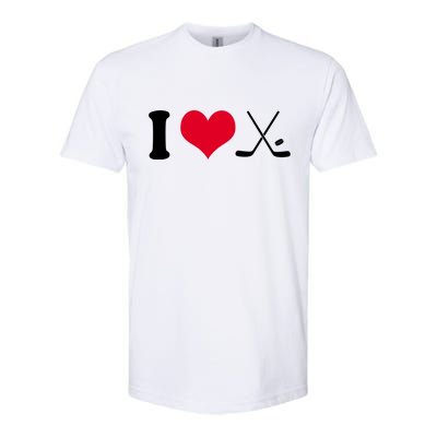 I Love Hockey, Sticks And Puck Softstyle® CVC T-Shirt