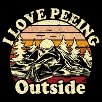 I Love Heart Peeing Outside Lover Camping Hikind Outdoors Doggie Tank
