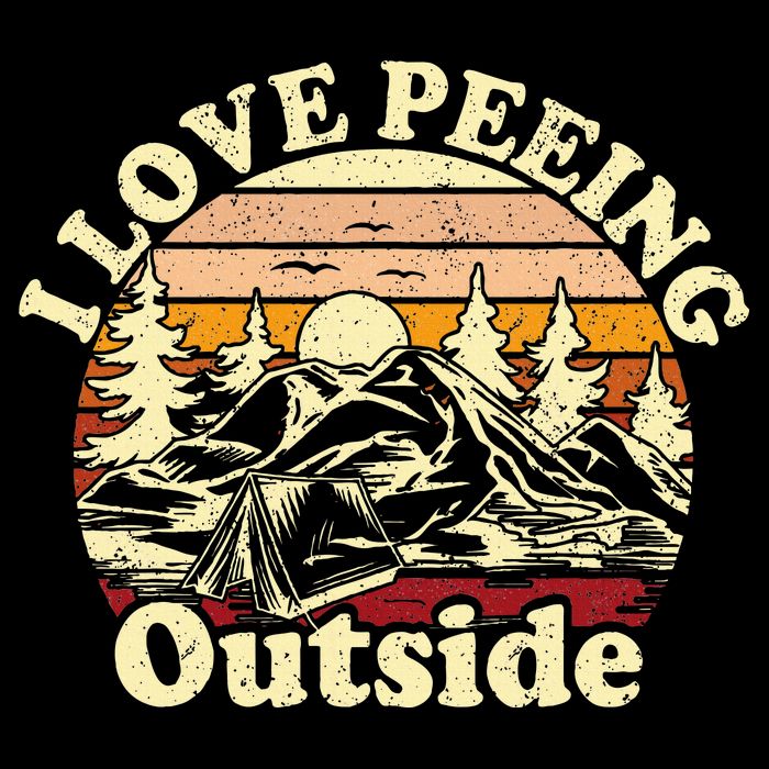 I Love Heart Peeing Outside Lover Camping Hikind Outdoors Doggie Tank