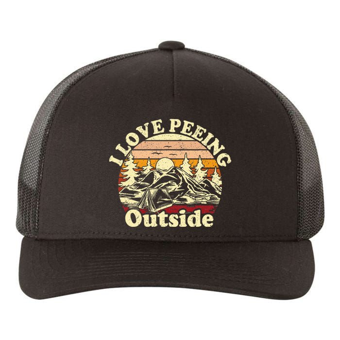 I Love Heart Peeing Outside Lover Camping Hikind Outdoors Yupoong Adult 5-Panel Trucker Hat